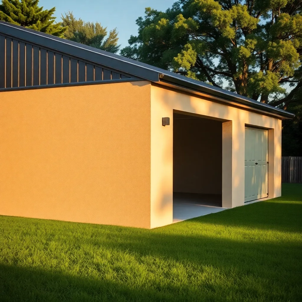 Garaż blaszany tynkowany cena