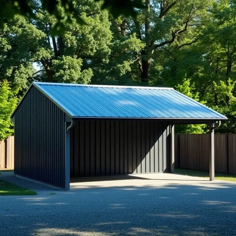 Garaż blaszany z wiatą cena