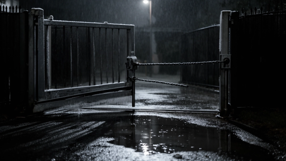 Ręczne otwieranie bramy przesuwnej