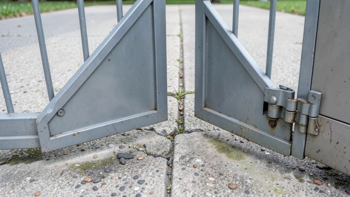 regulacja bramy dwuskrzydłowej