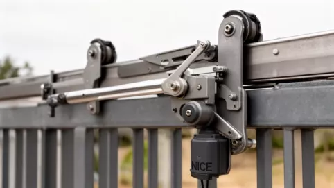 Kalkulator montażu siłownika bramy Nice