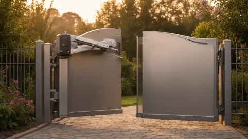 Montaż bramy dwuskrzydłowej z napędem