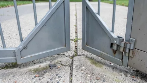 regulacja bramy dwuskrzydłowej